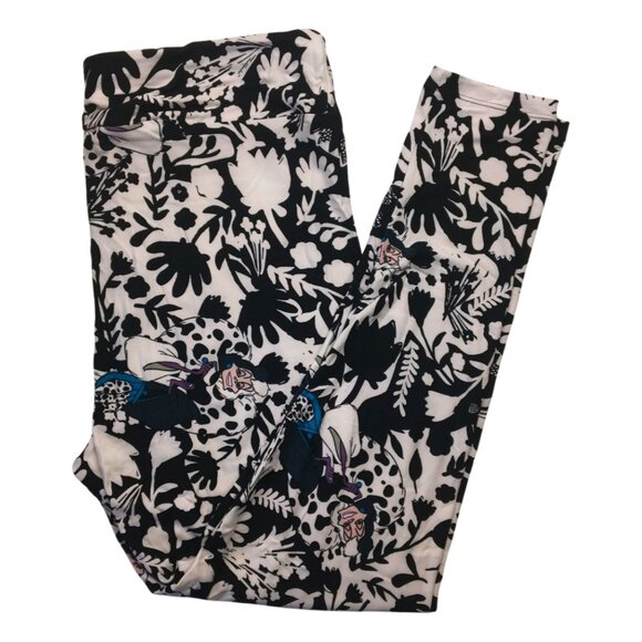 Boutique style  pattern character, leggings,  Cruel lady blk/wht - Picture 2 of 2
